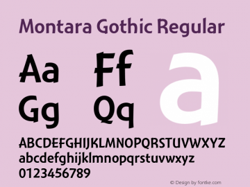 Montara Gothic Regular OTF 1.007;PS 001.000;Core 1.0.29;makeotf.lib1.4.0 Font Sample