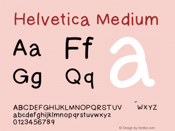 Helvetica Version 001.000图片样张