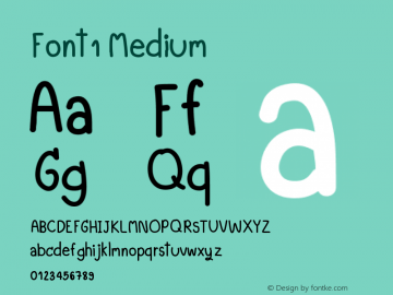 Font1 Version 001.000图片样张