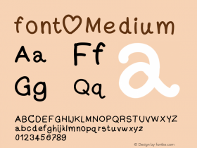 font Version 001.000图片样张