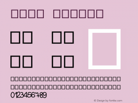 font Version 001.000图片样张
