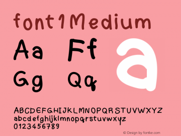 font1 Version 001.000图片样张