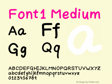 Font1 Version 001.000图片样张