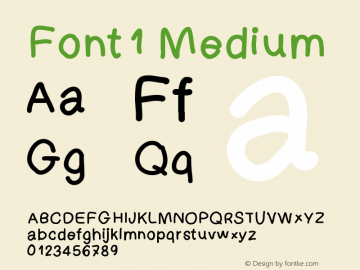 Font1 Version 001.000图片样张