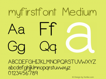 myfirstfont Version 001.000图片样张