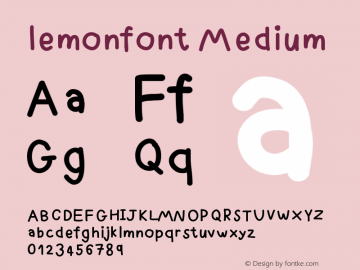 lemonfont Version 001.000图片样张