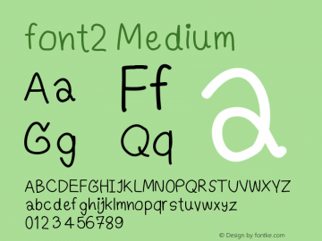 font2 Version 001.000图片样张