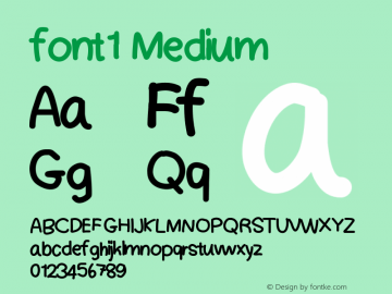 font1 Version 001.000图片样张