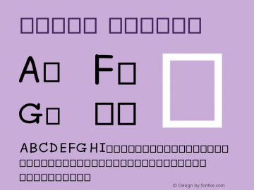 font2 Version 001.000图片样张