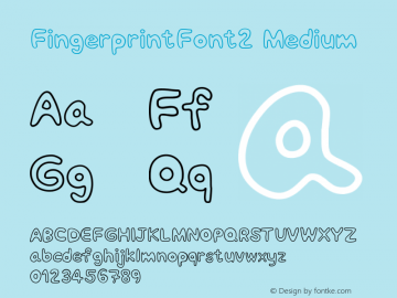 FingerprintFont2 Version 001.000图片样张