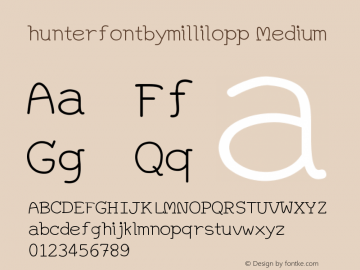 hunterfontbymillilopp Version 001.000图片样张