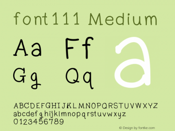 font111 Version 001.000图片样张