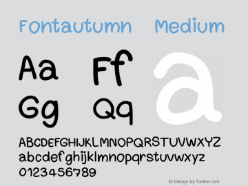 Fontautumn Version 001.000图片样张