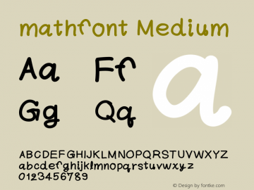 mathfont Version 001.000图片样张