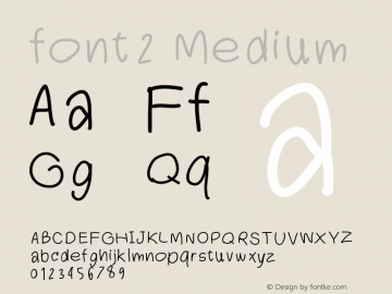 font2 Version 001.000图片样张