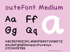 cuteFont Version 001.000图片样张