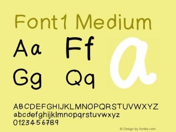 Font1 Version 001.000图片样张