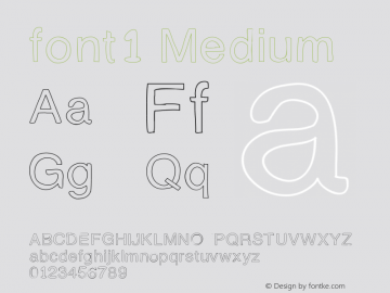 font1 Version 001.000图片样张