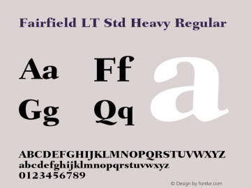 Fairfield LT Std Heavy Regular Version 1.040;PS 001.002;Core 1.0.35;makeotf.lib1.5.4492图片样张