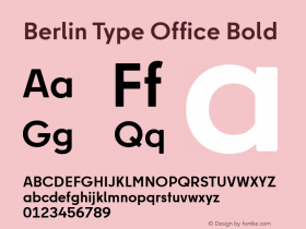 Berlin Type Office Bold 1.0图片样张