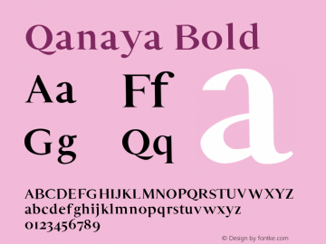 Qanaya Bold 0.1.0图片样张