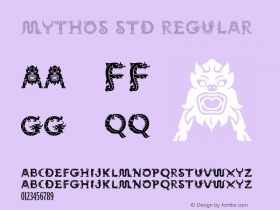Mythos Std Regular OTF 1.018;PS 001.002;Core 1.0.31;makeotf.lib1.4.1585图片样张