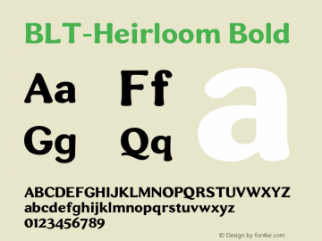 BLT-Heirloom Bold Version 1.000 | w-rip DC20190710图片样张