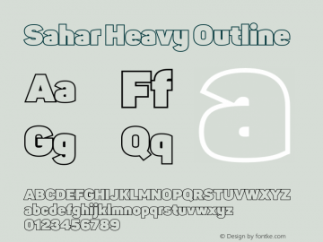 Sahar-HeavyOutline Version 1.000 | wf-rip DC20190705图片样张