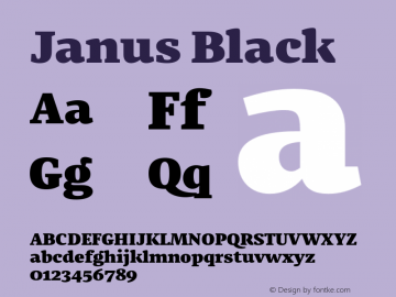Janus Black Version 1.001;PS 001.001;hotconv 1.0.88;makeotf.lib2.5.64775图片样张