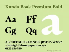 Kunda Book Premium Bold Version 1.001;PS 001.001;hotconv 1.0.88;makeotf.lib2.5.64775图片样张