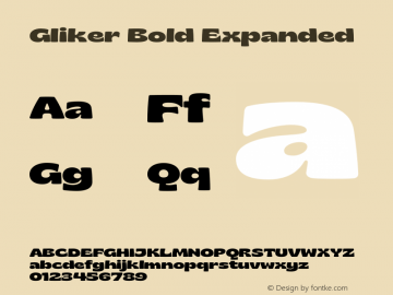 Gliker Bold Expanded Version 1.000 | w-rip DC20200615图片样张
