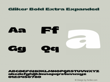 Gliker Bold Extra Expanded Version 1.000 | w-rip DC20200615图片样张