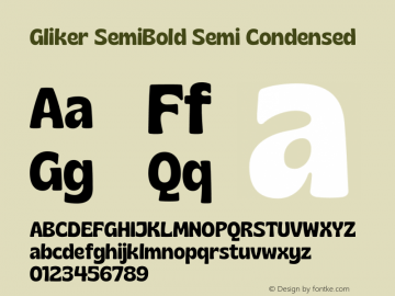 Gliker SemiBold Semi Condensed Version 1.000 | w-rip DC20200615图片样张