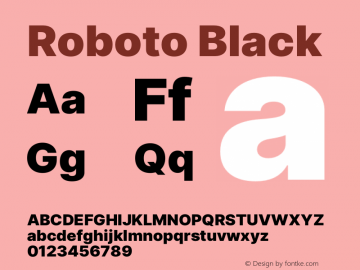 Roboto Black Version 3.019;git-0a5106e0b图片样张