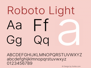 Roboto Light Version 3.019;git-0a5106e0b图片样张
