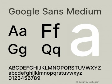 Google Sans Medium Version 3.019;git-0a5106e0b图片样张