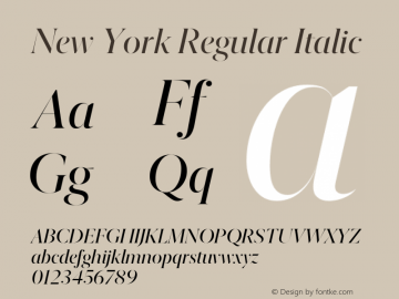 New York Italic Version 17.0d5e1图片样张