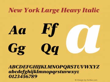 New York Large Heavy Italic Version 16.0d2e2图片样张