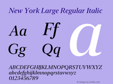 New York Large Regular Italic Version 16.0d2e2图片样张