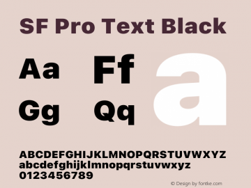 SF Pro Text Black Version 17.0d9e1图片样张