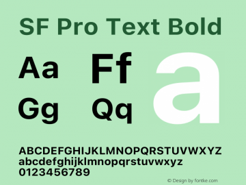 SF Pro Text Bold Version 17.0d9e1图片样张