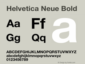 Helvetica Neue Bold 001.000图片样张