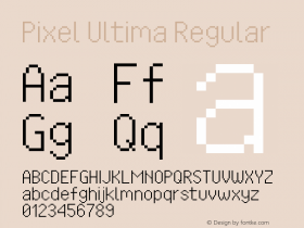 Pixel Ultima Regular 2021图片样张