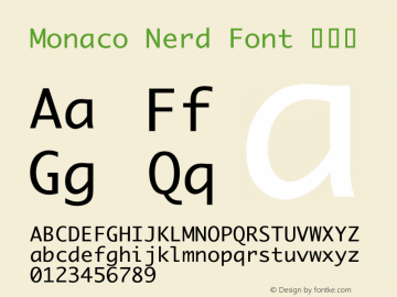 Monaco Nerd Font 常规体 图片样张