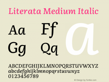 Literata Medium Italic Version 2.100图片样张