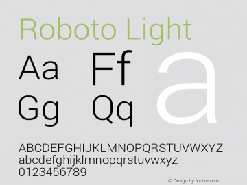 Roboto Light Version 1.200310; 2013图片样张