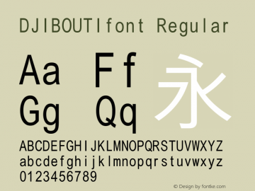 DJIBOUTIfont Regular 图片样张