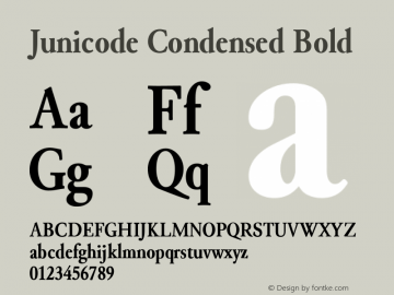 Junicode Condensed Bold Version 2.000 beta图片样张
