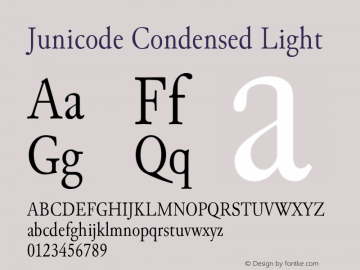 Junicode Condensed Light Version 2.000 beta图片样张