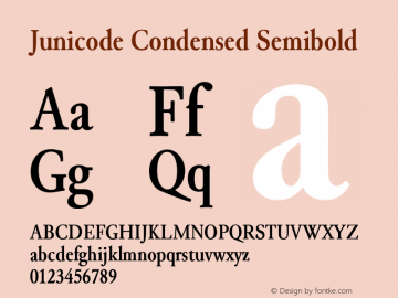 Junicode Condensed Semibold Version 2.000 beta图片样张